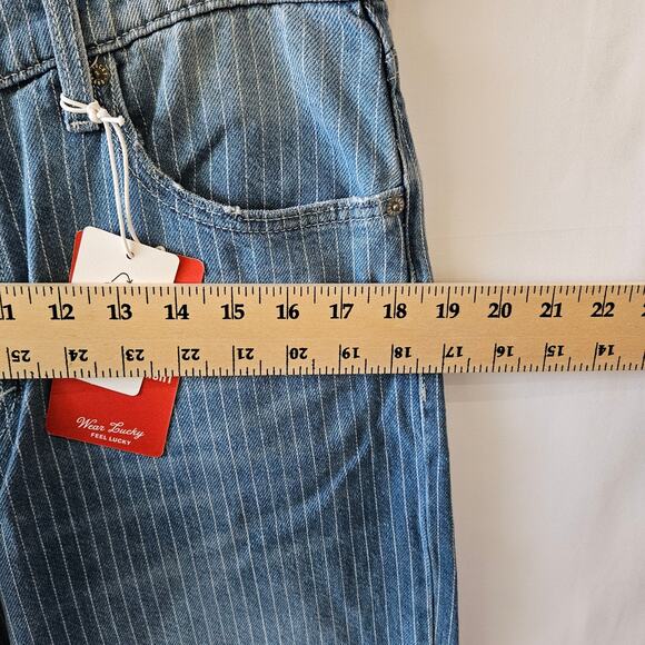 Lucky Brand Women's Boy Mid Rise Striped Relaxed Straight Jeans 8/29R - Picture 11 of 14